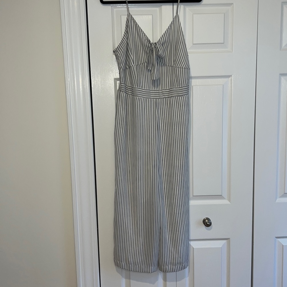 JAPNA striped sleeveless cropped jumpsuit